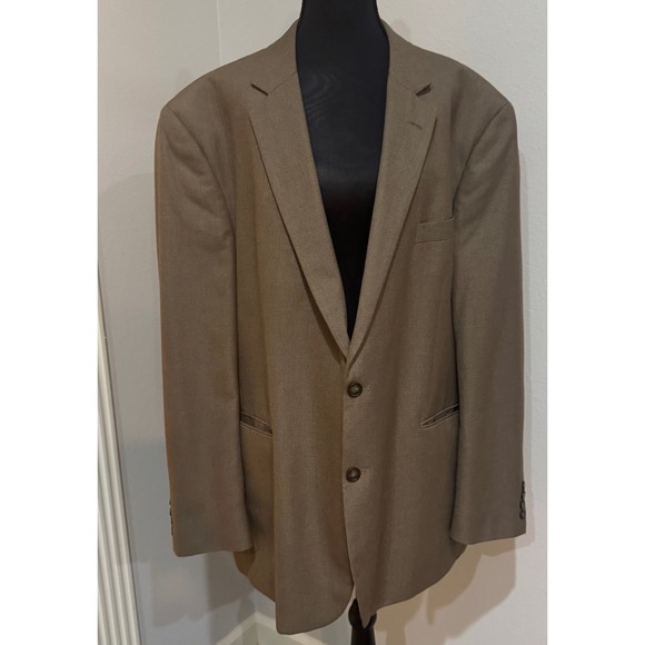 Stafford Essentials Brown Blazer Two Button Sport Coat  Size‎ 50L 50L - Picture 5 of 15